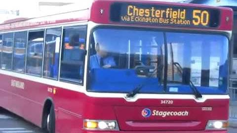 Route 50 Stagecoach in Chesterfield Alexander Dennis Pointer Dart 34720 YN05XNZ Drive off