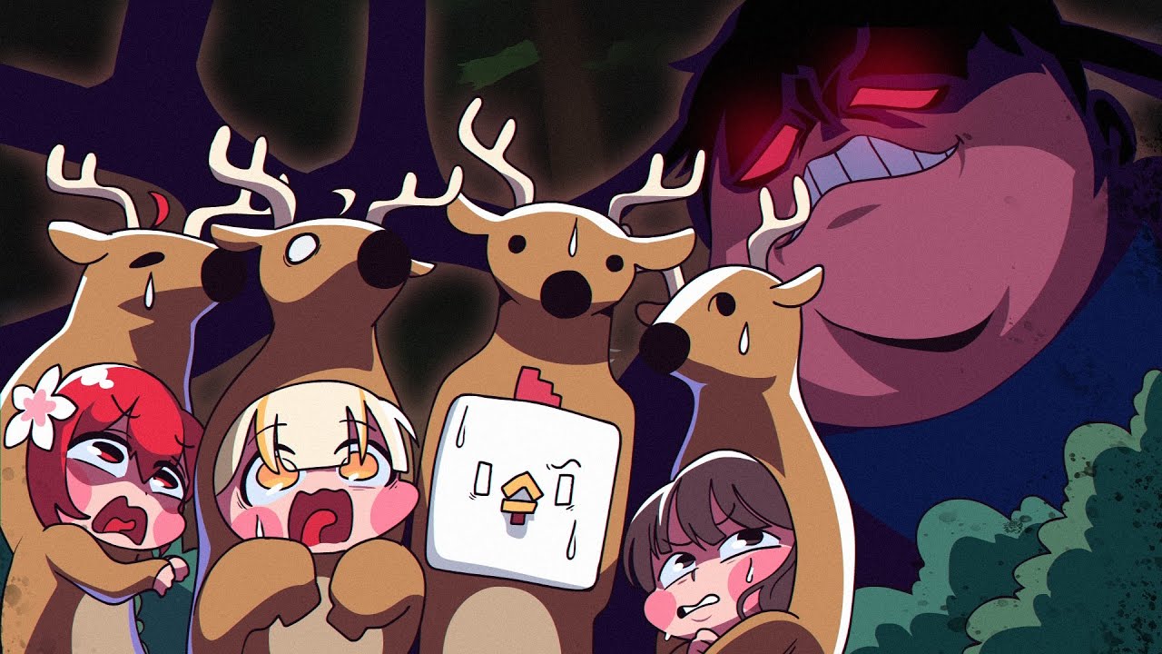 사슴인 척 숨바꼭질하는 공포게임 (우정잉 수탉 꽃핀 끠끼)