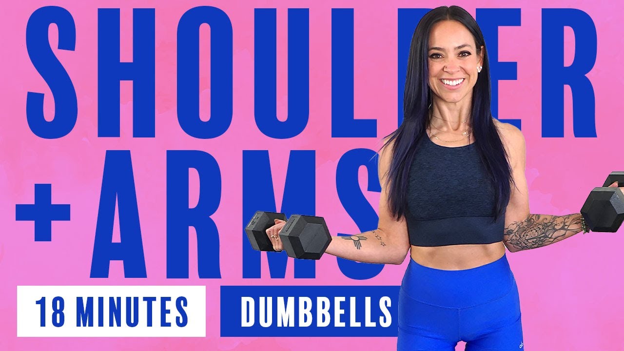 20 Minutes to SHREDDED Shoulders, Arms and Abs! Dumbbell Workout