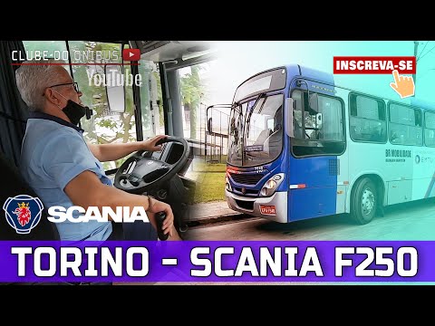 Dirigindo um Ônibus Scania F250 MOTOR DIANTEIRO -  Empresa BR Mobilidade Baixada Santista