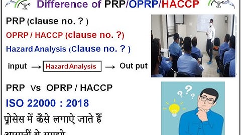 PRP/OPRP/HACCP Meaning ,Example full report