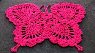 Crochet Butterfly | Simple Butterfly Doily | क्रोशिया से तितली बनाएं | फुलपाखरू