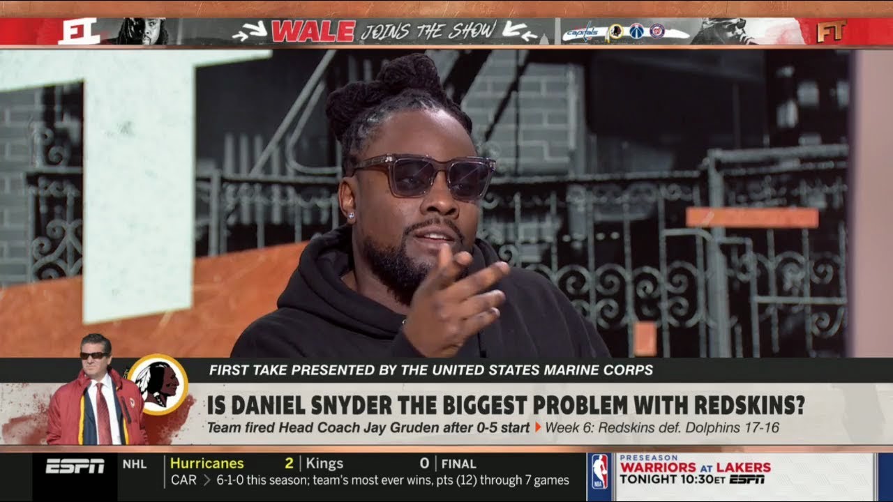 FIRST TAKE | Rapper Wale DEBATE: Is Daniel Snyder the biggest problem ...