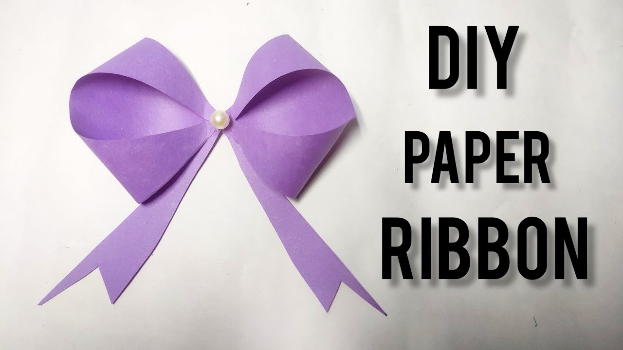 Box Paper Ribben Easy Paper Ribbon Making | DIY Paper Ribbon | Paper ribbon bow | How to ...