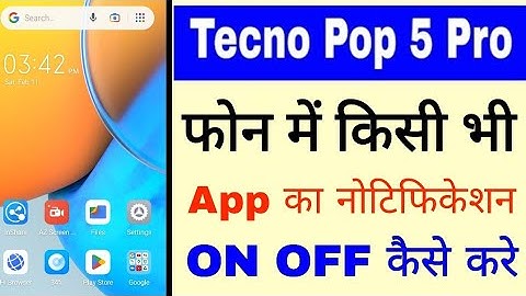 Tecno Pop 5 pro me app ka notification on off kaise kare।on off app notification in tecno pop 5 pro