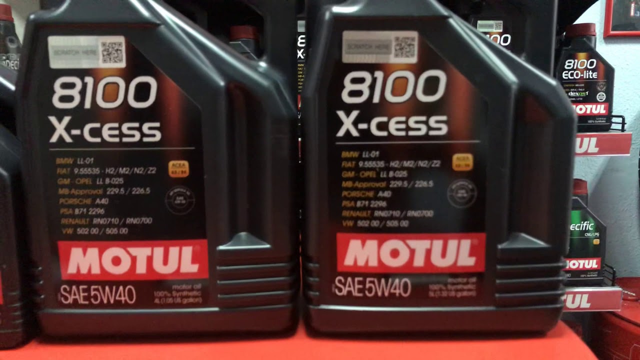 Motul 8100 x-cess 5w40 - YouTube