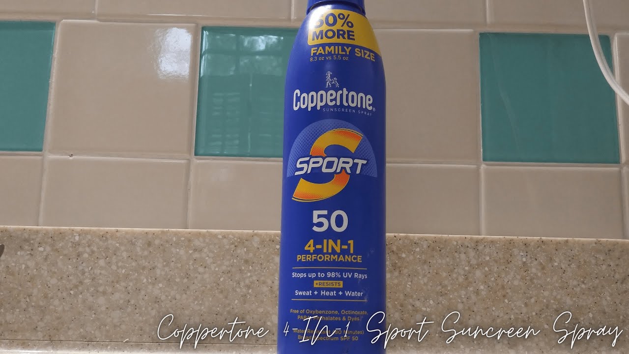 In Hand Review of Coppertone SPORT Sunscreen Spray SPF 50 YouTube