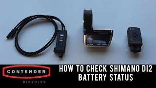 How to Check Shimano Di2 Battery Status -