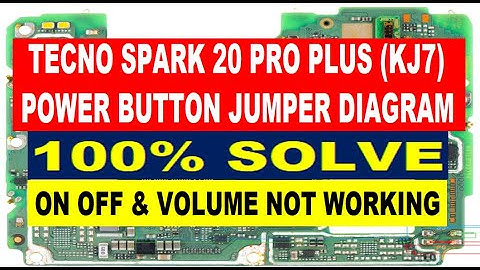 Tecno Spark 20 Pro Plus Power Button & Volume Button Jumper Diagram On Off Problem | Volume Problem