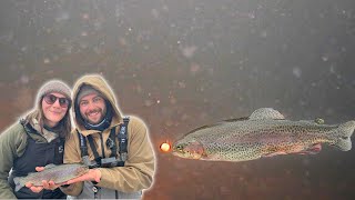 Early Ice Rainbow TROUT Crazy Eats!