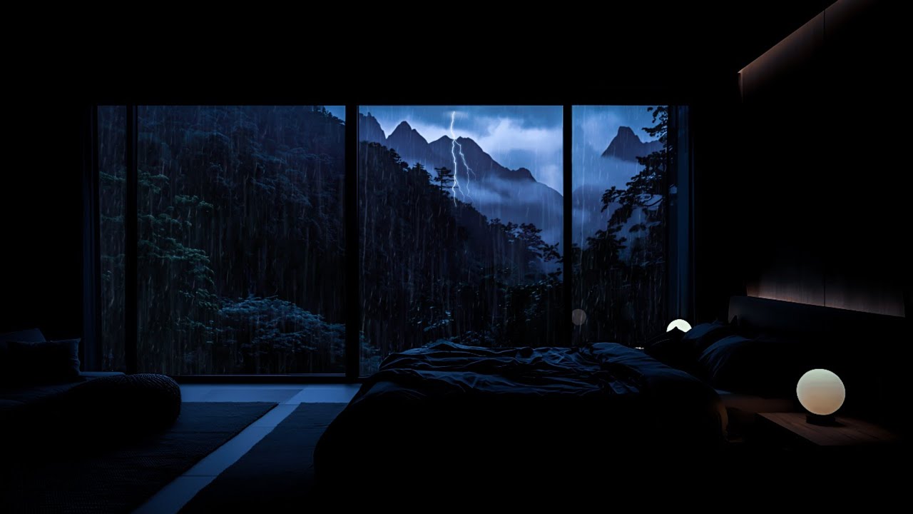 Rainhaven 🌧️ Cozy Window Rain & Gentle Thunder | Deep Sleep Sounds All Night
