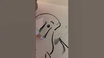 Cute Ghost Dino #art #youtubeshorts #trendingshorts #animaldrawing #cuteanimals