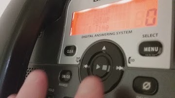 Uniden DECT 1588 Corded Phone Menu