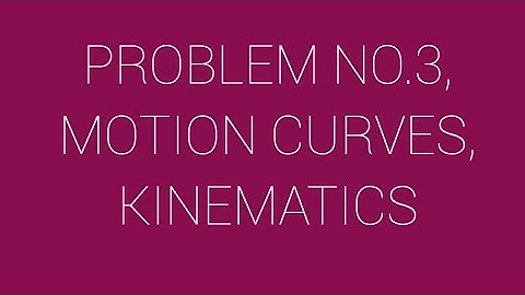 PROBLEM NO.3|MOTION CURVES|KINEMATICS|mechanics