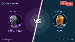 S68 War 1: White Tiger vs 11 Nova