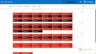 Fast Learn - Learning Management System | How to Access Calendar