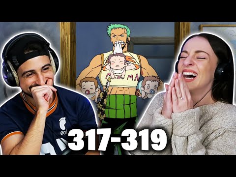 CROP TOP ZORO! 🤣 *ONE PIECE* Episodes 317-319 REACTIONS!