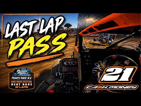 Plaza Park Raceway 4/24/26 | Non-Wing Outlaw Heat Race | GoPro #21 Cash Lovenburg (Last Lap Pass!)