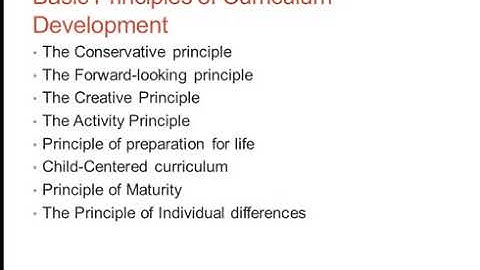Video is on Basic principles of curriculum development, recommended by Dr. Ritesh Jain (Principal)