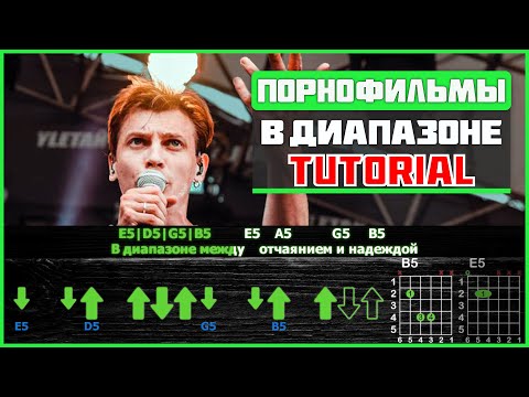 Как играть "Порнофильмы - В диапазоне" на гитаре | Tutorial