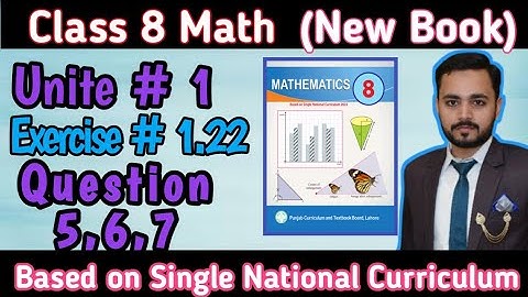 Class 8th Math New book Exercise 1.22 question 5,6,7|8th Math New book 2023-24 |8 class math#8th