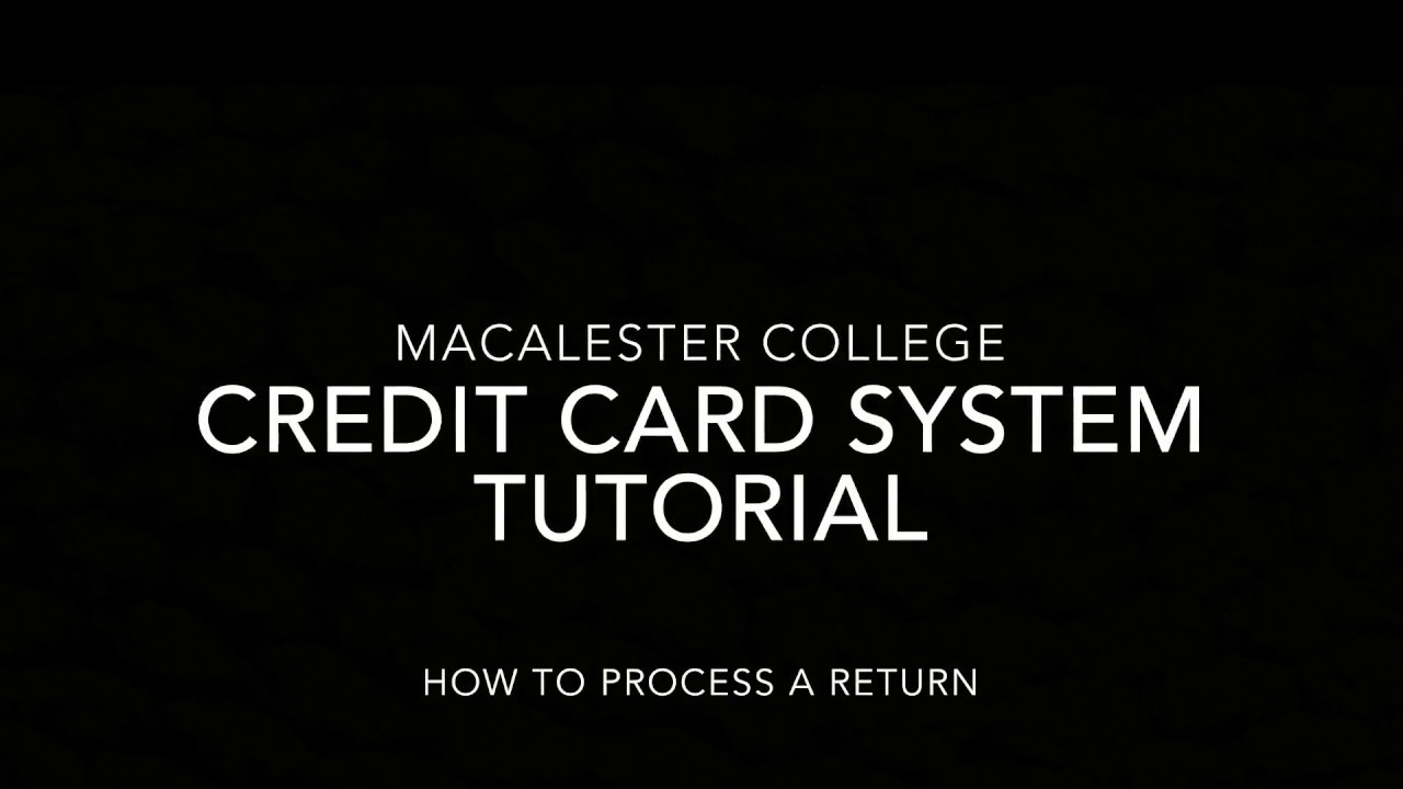 Credit Card System Tutorial - How to Issue a Refund - YouTube