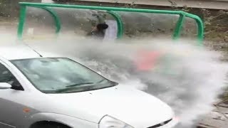 Cars Splashing People