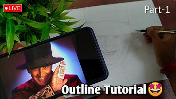 Outline Tutorial Ft. @akshaykumar Using Grid Method | Akshay Kumar Realistic Pencil Sketch | Part-1