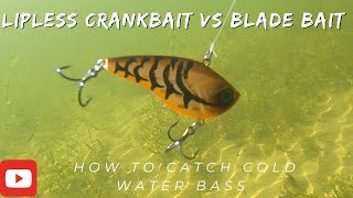 Lipless Crankbait fishing vs. Blade Bait fishing. How to catch bass in the  late fall. 