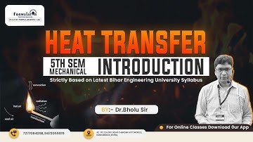 Heat Transfer Introduction #5th Semester #mechanicalengineering  Introduction #aku#biharengineering