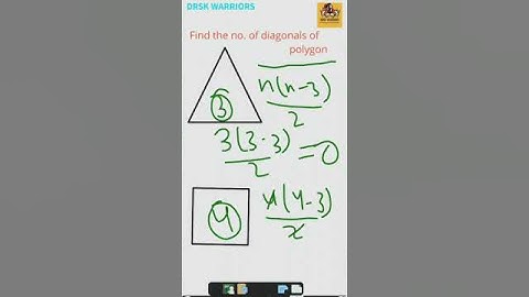 Short of the DAY ! Find the number of diagonals of a Polygon ! Polygon ke diagonal kaise nikale