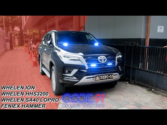 Toyota Fortuner w/ Whelen HHS3200 , SA40 Lopro. ION , Feniex Hammer - Sirine & Strobo by Code.91 class=