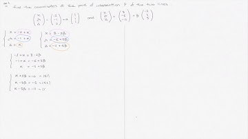 Vector Equations of Lines - Video 4 - Intersecting Lines in 3D - One Solution