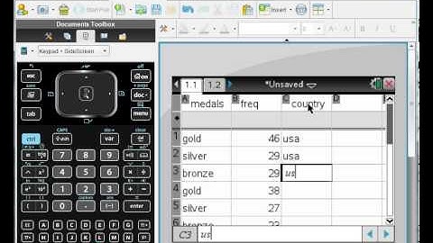 How to Make a Bar Chart using a Freq Table on the Nspire