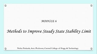 Module 6 - 4. Methods to improve steady state stability limit