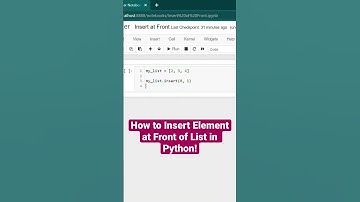 How to Insert Element at Front of List in Python #shorts #python #programming #coding