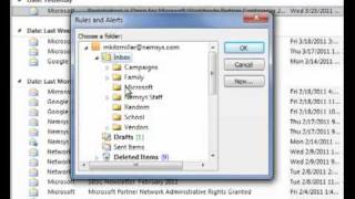 Creating a Rule in Outlook 2010