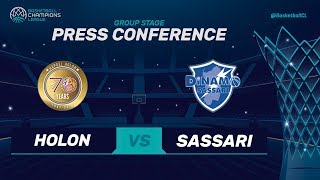 UNET Holon v Dinamo Sassari - Press Conference - Basketball Champions League 2017