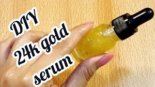 How To Make 24K Gold Serum for Glowing Gold Skin/Serum For Skin Whitening And Glow