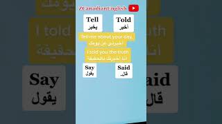 ما هو الفرق بين Say و Tell#shorts#english#لغة_انجليزية#arabic#عربي#Iraq