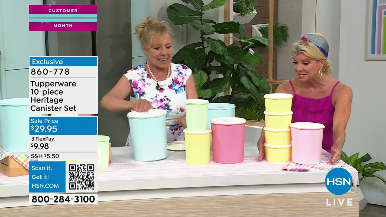 Tupperware 10piece Heritage Canister Set - YouTube
