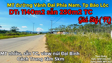 (445) Bán đất đường tránh Tp Bảo Lộc, Tiềm năng| MT nhiều, sẵn TC, Lộc Châu, Bảo Lộc, giá 5tỷ( TL)