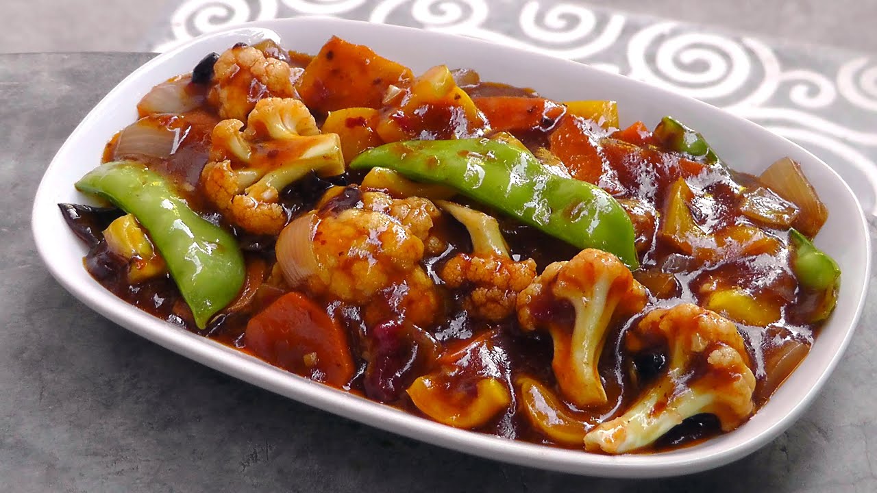 Chinesisches Gemüse in Szechuan Soße - Vegan Vegetarisches
