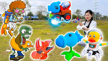 Changcady tìm thấy cây hoa và zombie trong trò chơi Plants vs zombies, giải cứu khủng long - P365