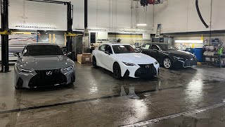 2022 Lexus IS comparison 300, 350, and 500 with exhaust clips at end