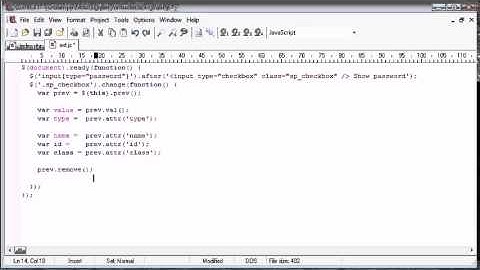 jQuery Tutorial   197   Show hide password in field