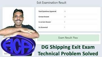 DG Shipping Online EXIT EXAM - Problem?????? Solved! exitexam, dgshipping,