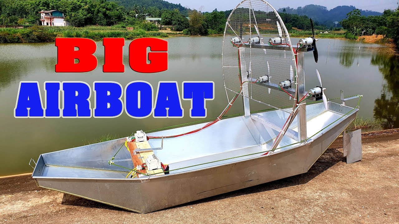 How to make a Big Airboat Using v8 775 Motor - YouTube