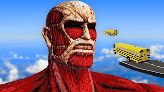 We DESTROYED a Massive Colossal Titan with Cars (Teardown Multiplayer)