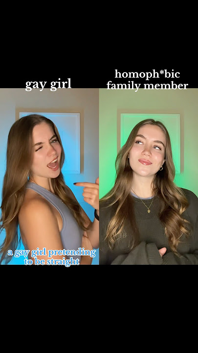 #pov the gay girl pretends to be straight in front of her homoph*bic family members..